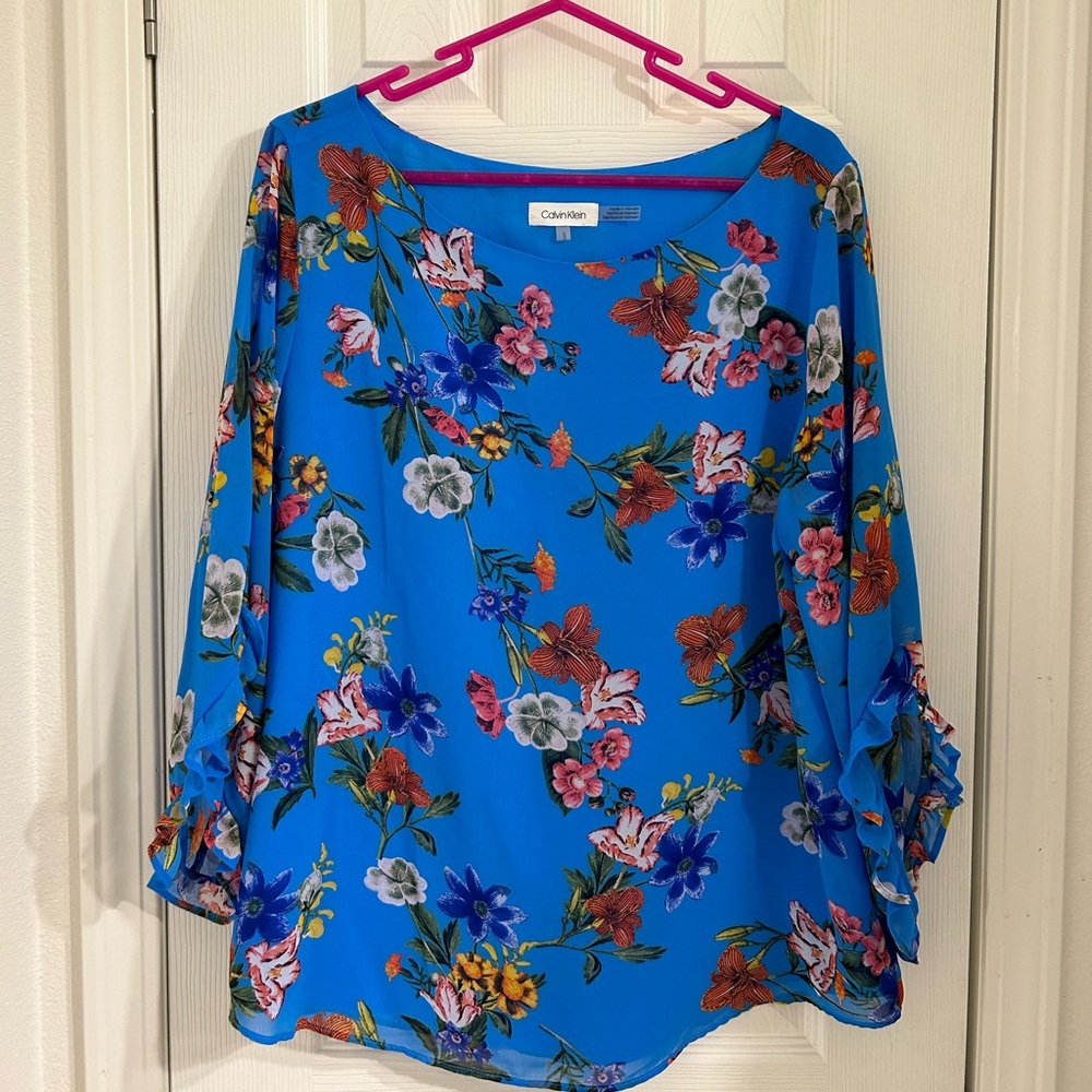 Calvin Klein floral blouse